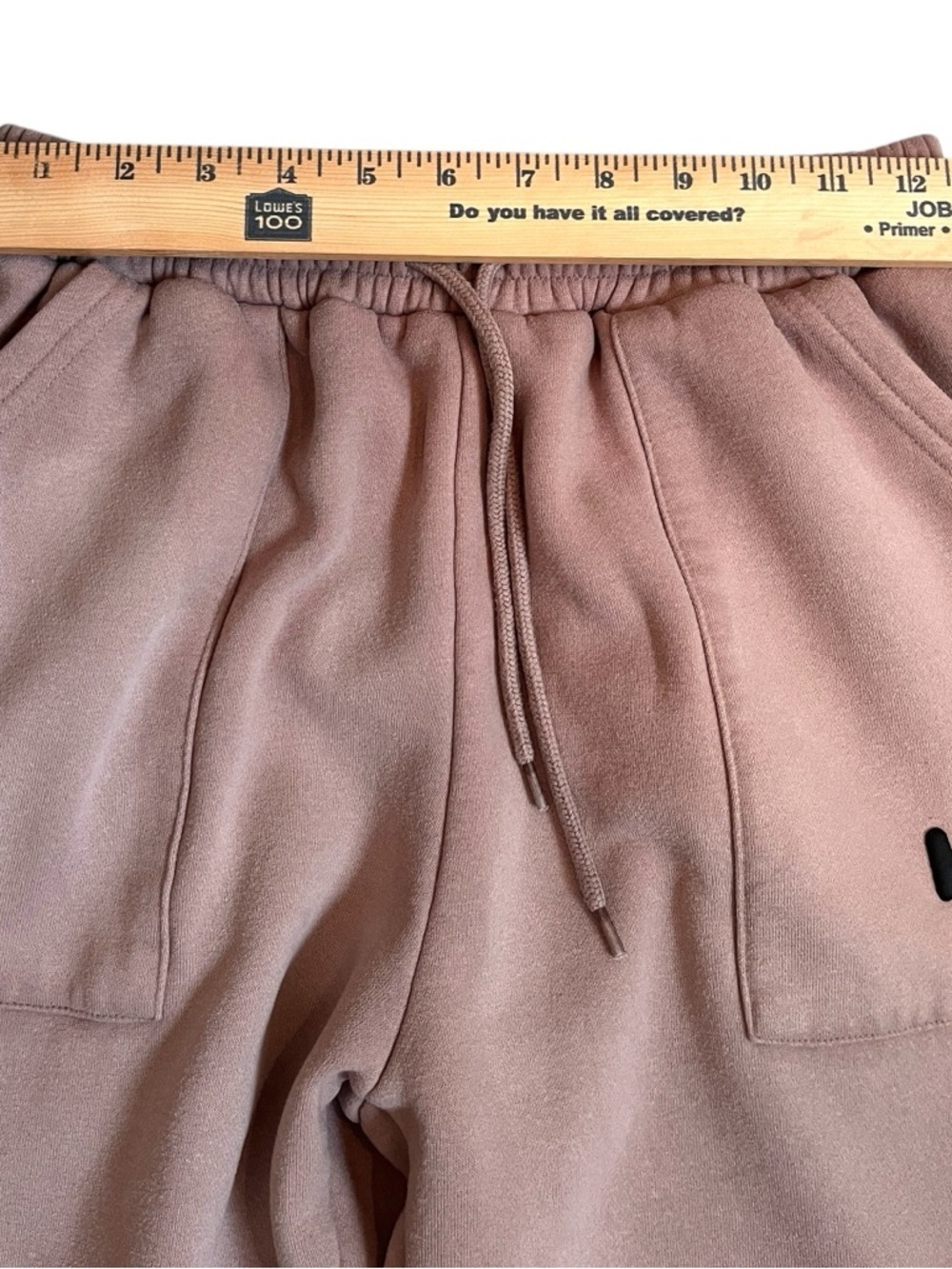 White Fox Offstage Sweatpants S Mauve Rosy Tan Oversized Cozy Lounge Athleisure - Picture 5 of 9